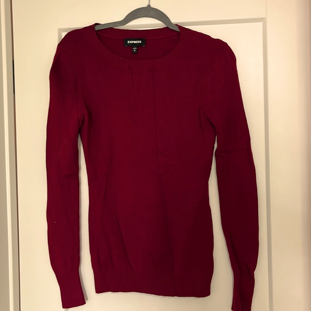 Red Express Long Sleeve Crewneck